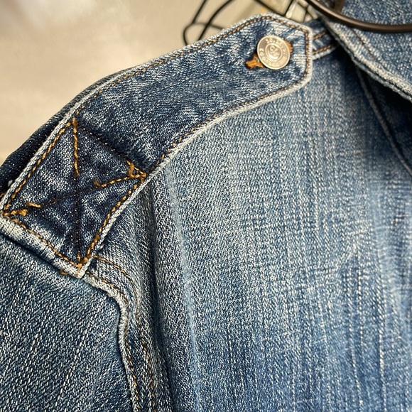 CURRENT/ELLIOTT Denim Jean Jumpsuit Cropped Coverall One Piece - Picture 6 of 11